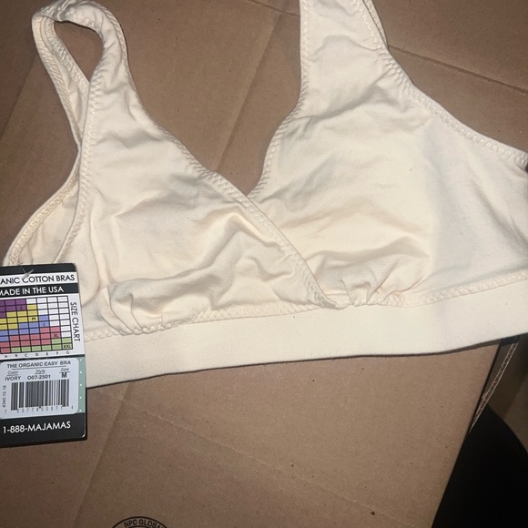 BRAND NEW Majamas Organic Cotton Easy Bra Medium Ivory - Picture 3 of 7